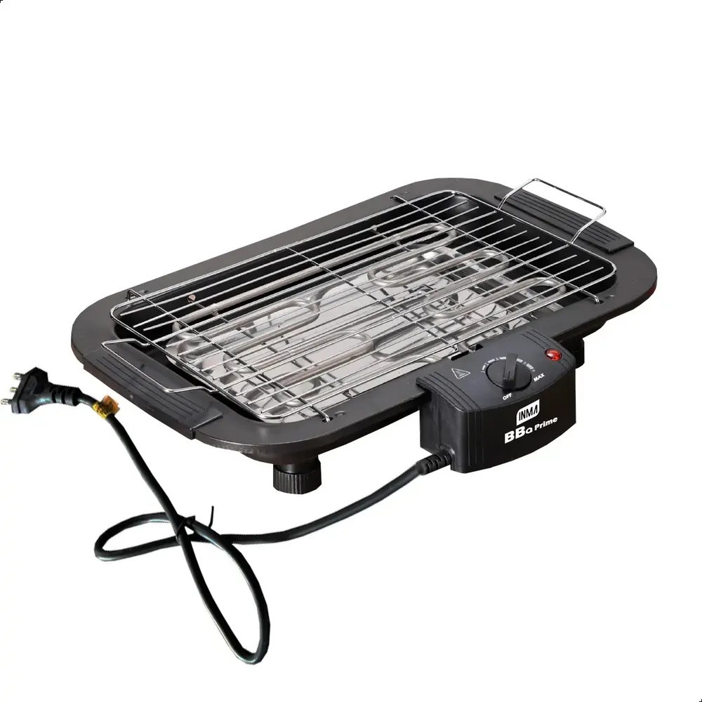 Churrasqueira Elétrica INMA BBQ Prime Com Depósito de Gordura e Termostato Ajustável