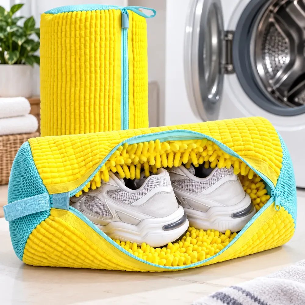 Kit 2 Sacos Tênis Para Lavagem De Sapatos Para Máquina Lavar Variados