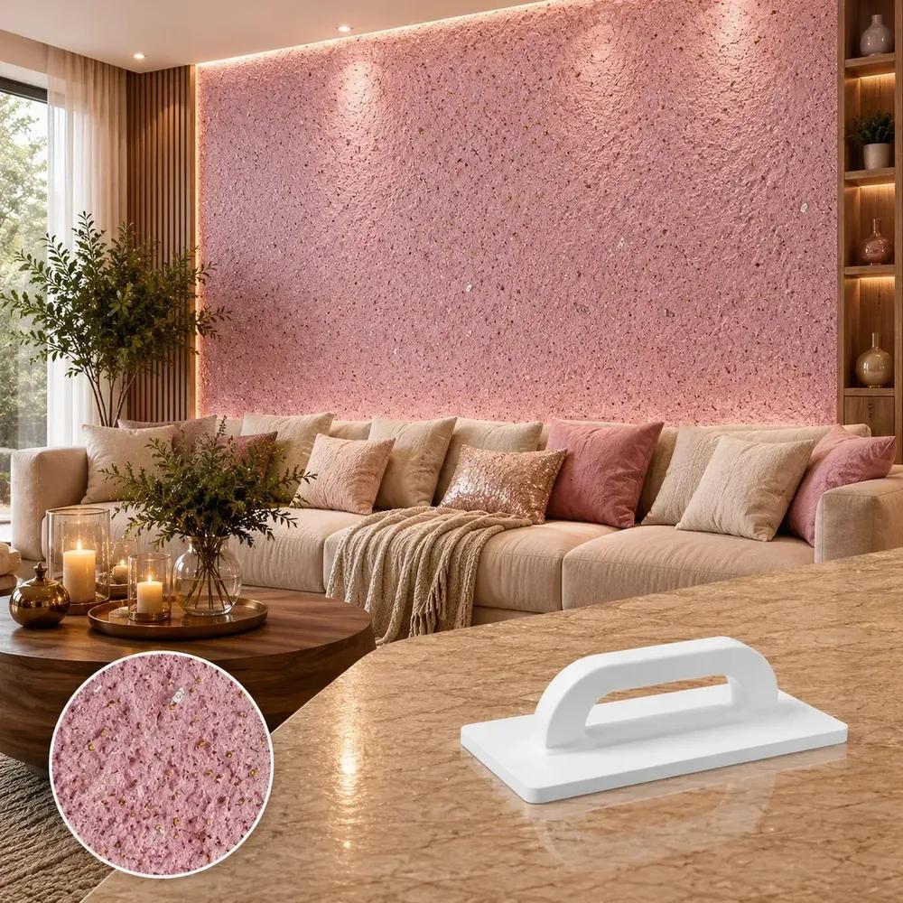 Papel De Parede Líquido Euro Paper 1kg 5m2 Rolo Rosa