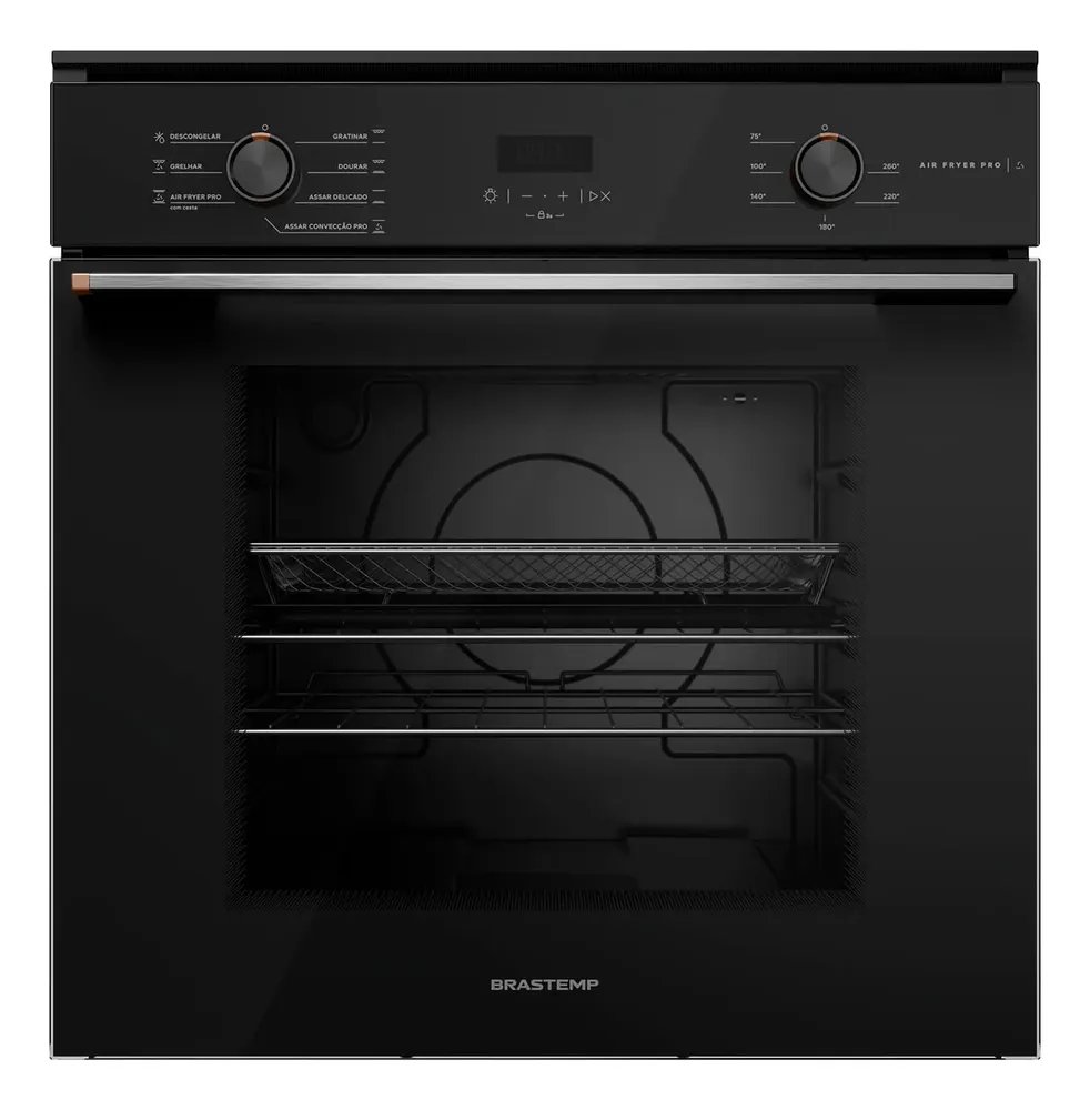 Forno De Embutir Elétrico 84 Litros Com Air Fryer Pro Preto  220v Preto