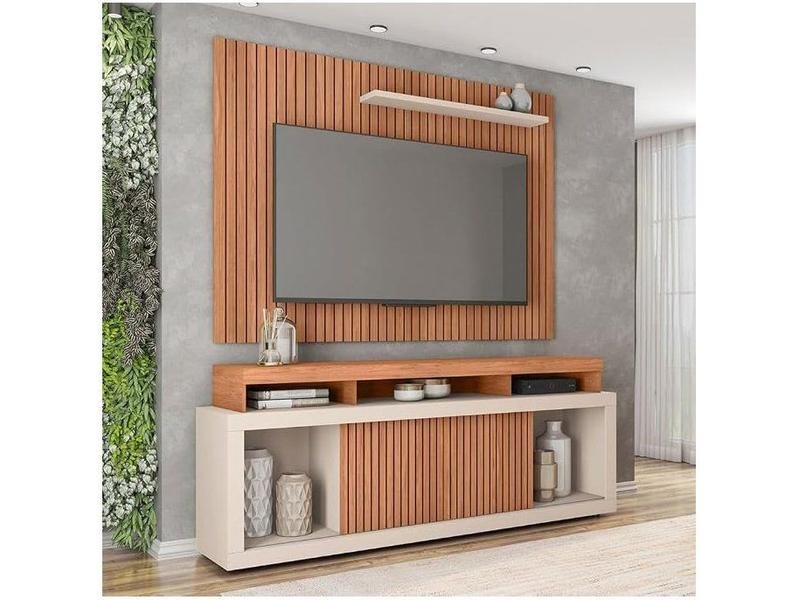 Rack para TV até 70" com Painel 2 Portas Caemmun Aegon