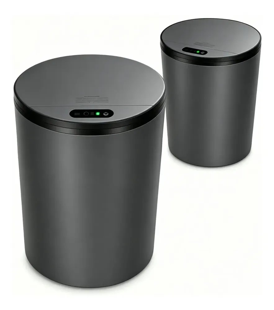 Lixeira Inteligente Automático 16l Para Casas Cozinhas Banho Cinza