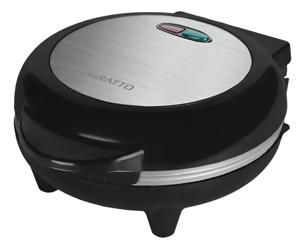 Omeleteira Antiaderente Elétrica Dupla 800W Mr. Cheff Redonda Preta 220V Agratto Aoip01i-02