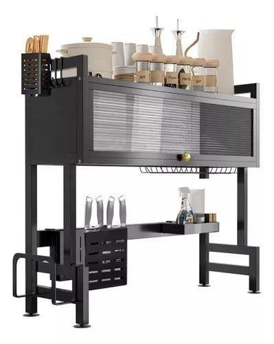 Organizador Escorredor Decoteam 2 Prateleiras Porta Acrílica 85x28x80