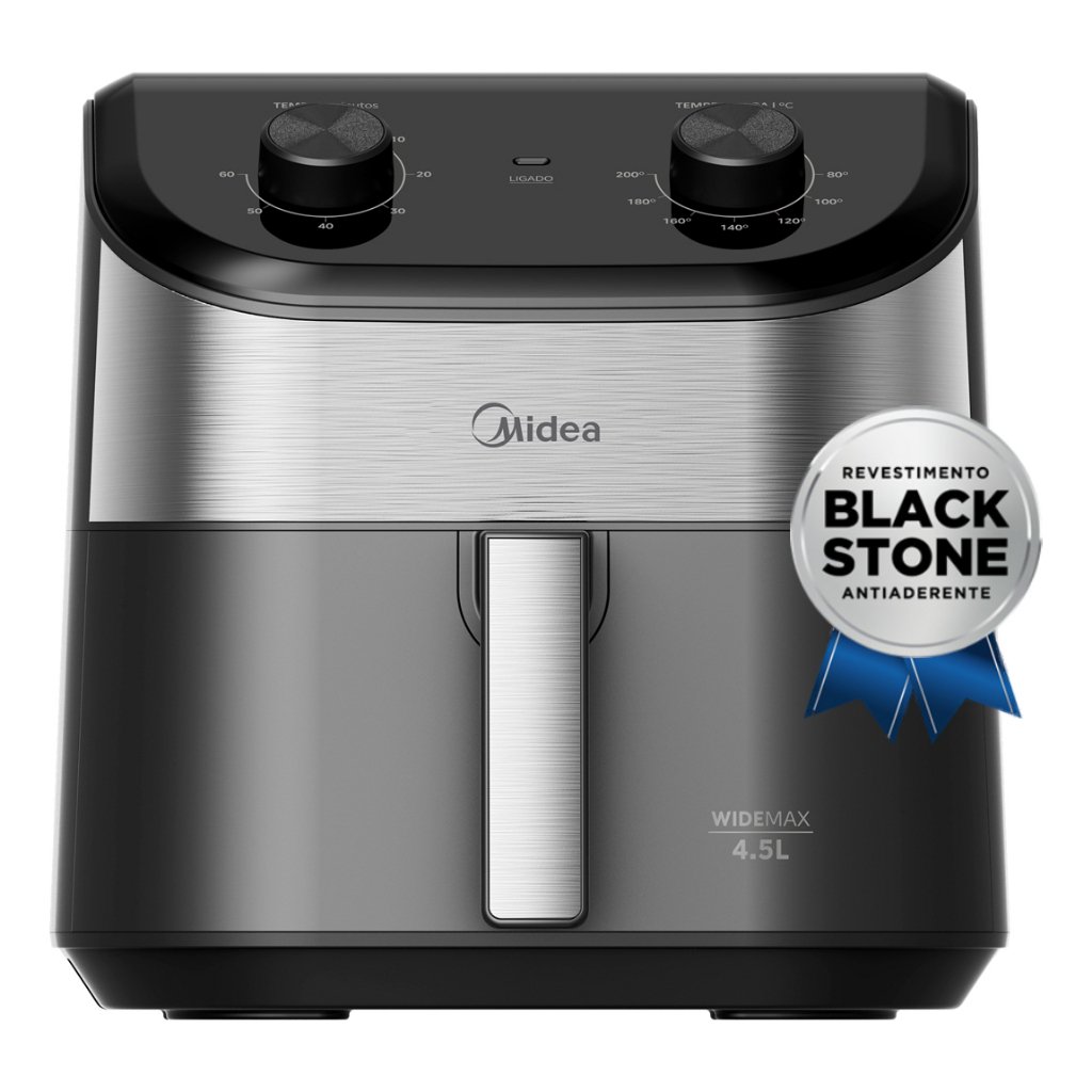 Fritadeira Air Fryer 4,5l Widemax Com Interior De Alumínio 1500w Midea 127V