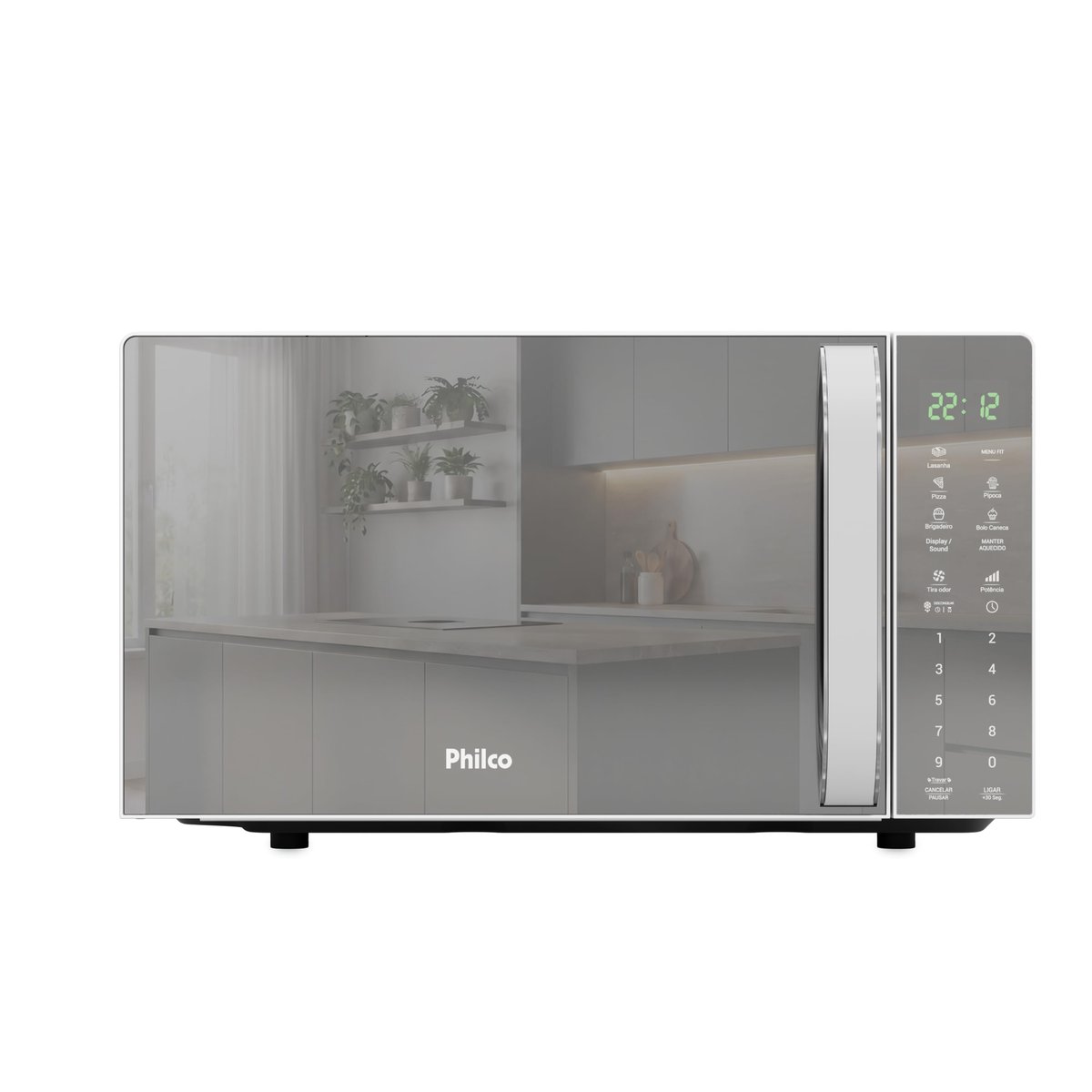 Micro-ondas Philco 20L Espelhado Pintura Limpa Fácil PMO24E 220v