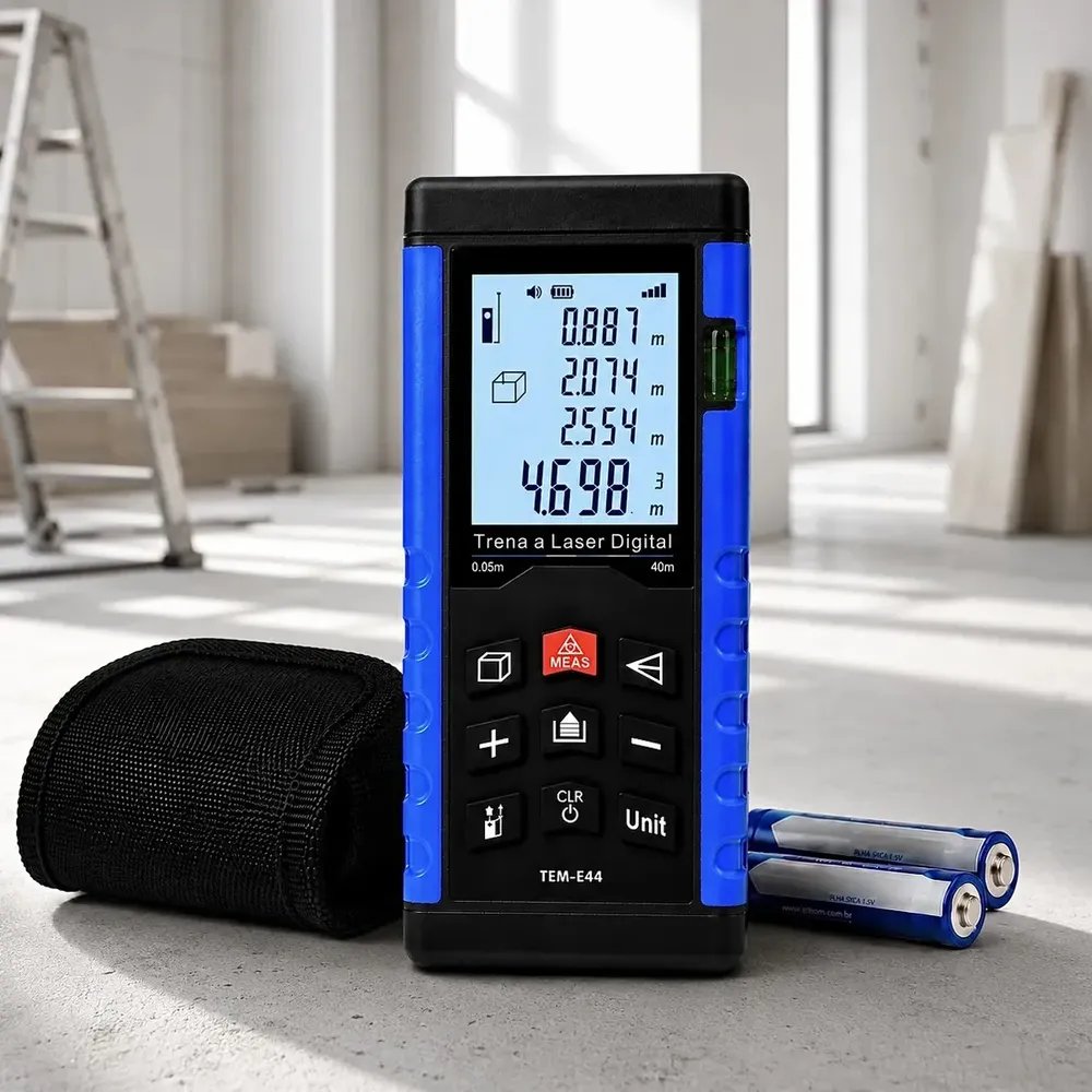Trena Laser Digital 40m Medidor Distância Área e Volume Profissional Alta Precisão Medição Rápida