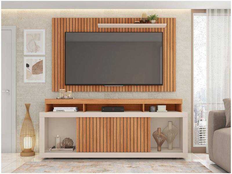 Rack Painel Para TV até 65 Polegadas Marrom Life Caemmun