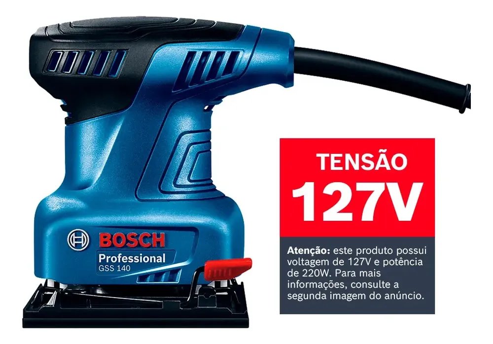 Lixadeira profissional orbital Bosch Professional GSS 140 azul