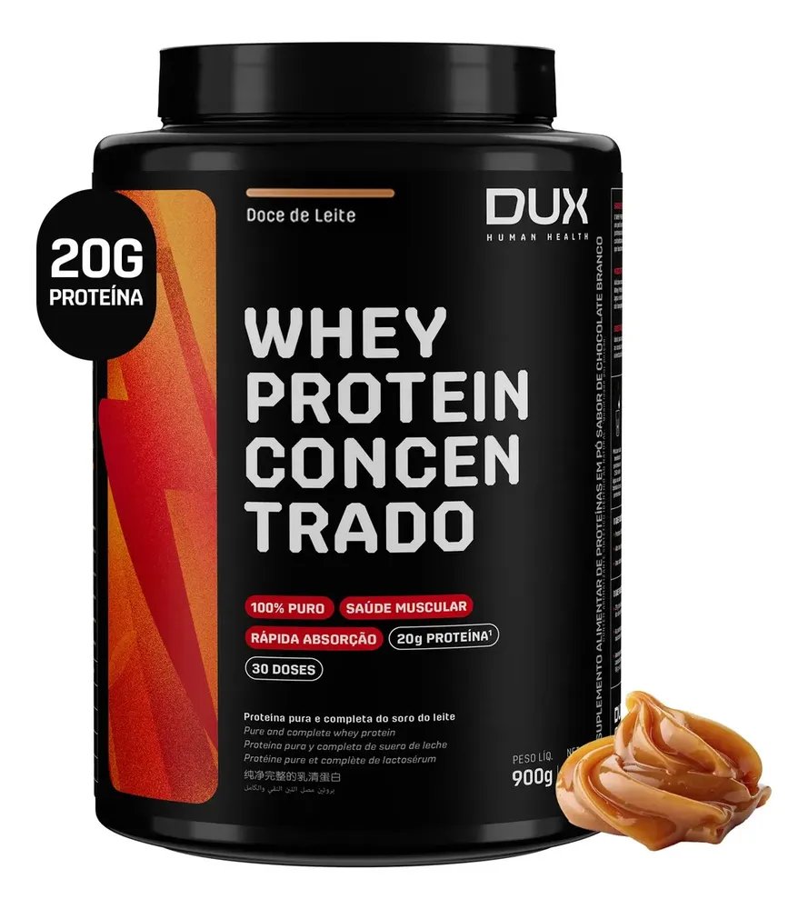 Whey protein concentrado 900g doce de leite