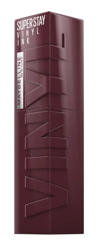 Batom Líquido Longa Duração com Efeito Gloss, Brilho Instantâneo e Acabamento Espelhado, com Fórmula Vegana e Conforto para os Lábios, Cor Fearless, Maybelline SuperStay Vinyl Ink, 4,2ml