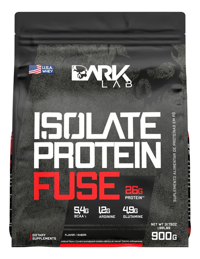Whey Isolate Protein Fuse Refil 900g Dark Lab - Mp Importad Sabor Cookeis
