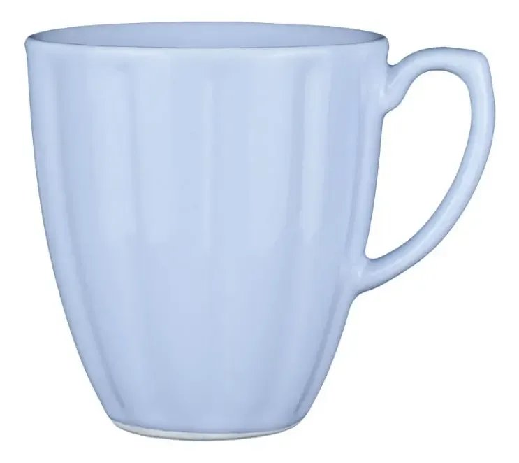 Jogo De 6 Canecas 360 Ml Oxford Flora Áster Azul-claro