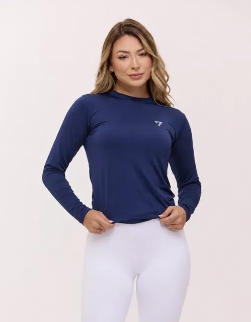 Camiseta Feminina Térmica Manga Longa Proteção Solar Uv