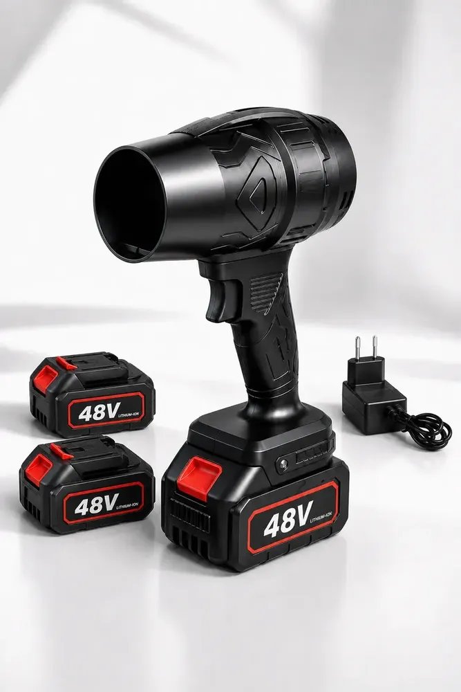 Soprador de Folhas Hardline 48V, Kit com 2 Baterias e Carregador para Jardim e Carro