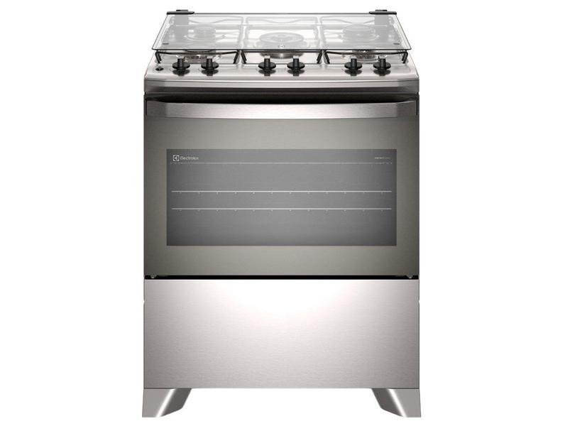 Fogão 5 Bocas Electrolux Inox Cinza Efficient FE5IG