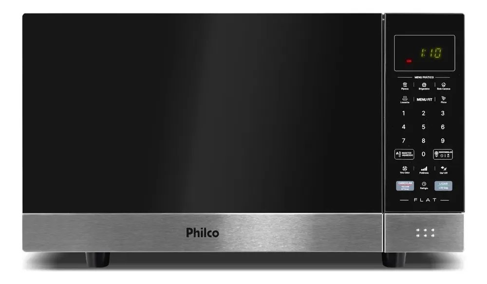 Micro-Ondas PMO30F Flat 28L Preto Espelhado Philco 220V