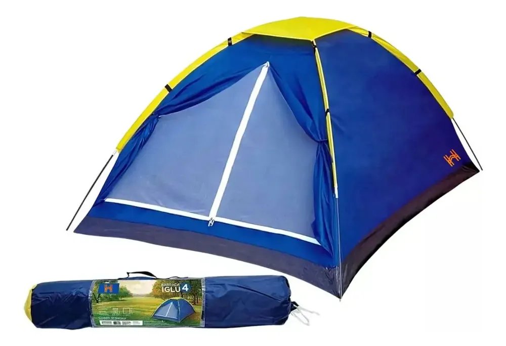 Barraca Iglu Homefy 4 Pessoas 900 g com Mosquiteiro Azul