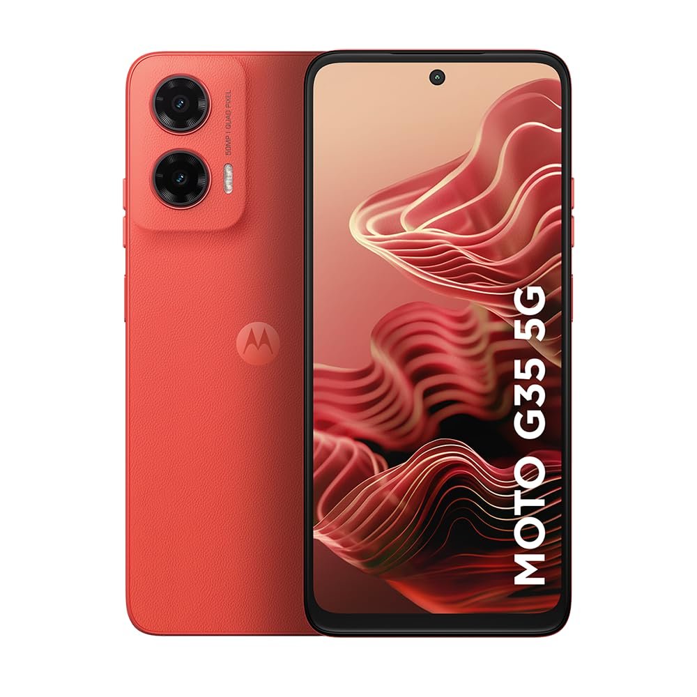 Smartphone Motorola Moto g35 5G - 256GB 12GB (4GB RAM+8GB Ram Boost) e Camera 50MP com AI NFC Tela 6.7" com Superbrilho - Coral