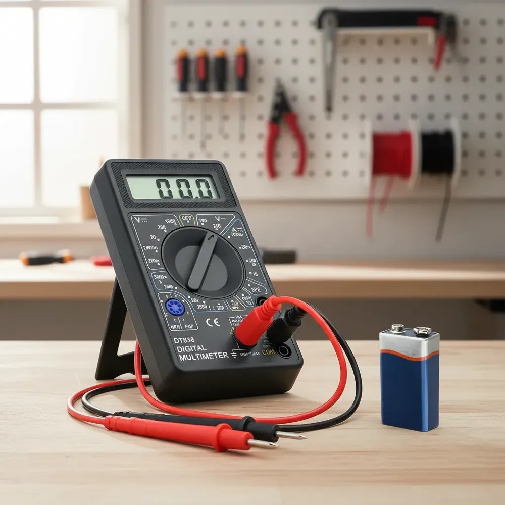 Multimetro Digital Portátil Medição Tensão Bip Profissional