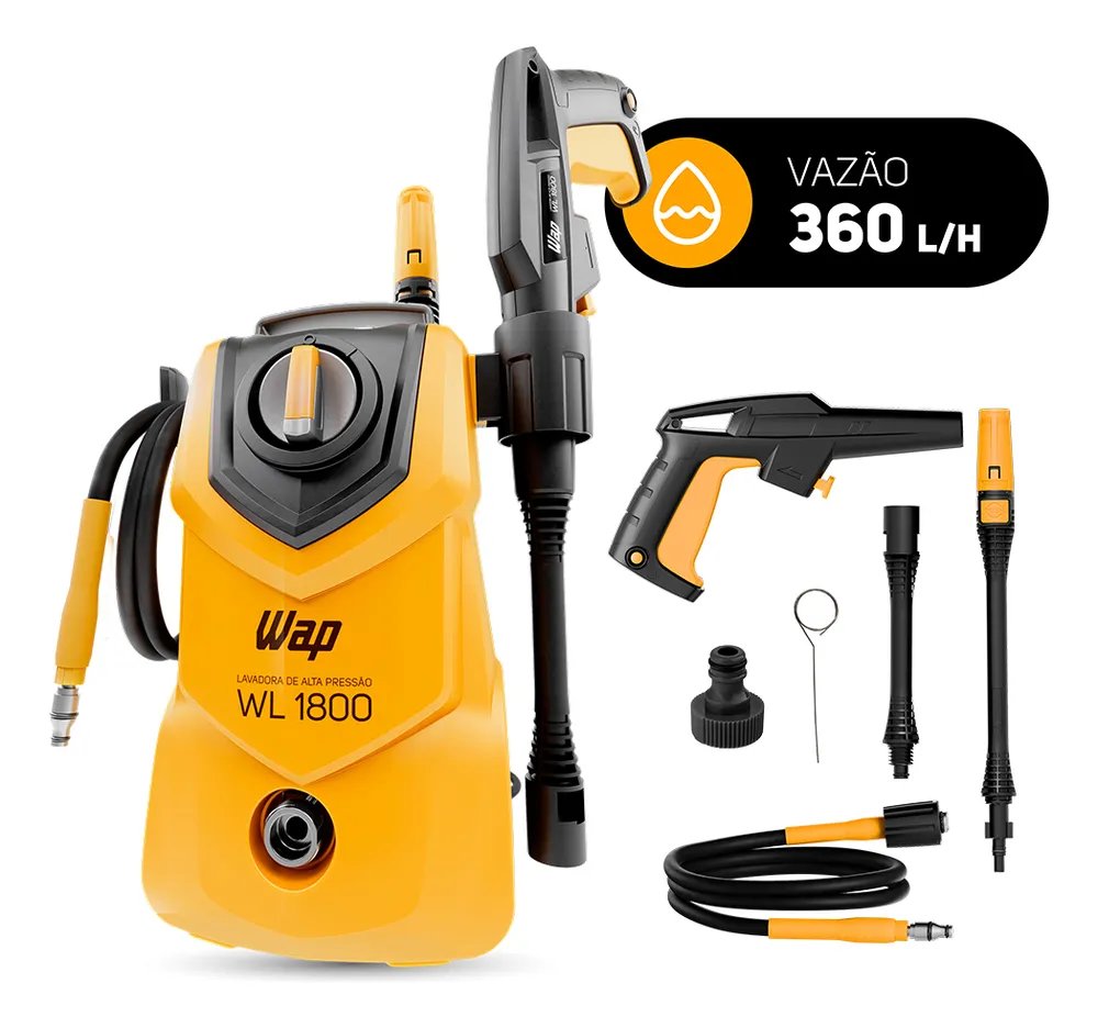 Lavadora de Alta Pressão Compacta WAP WL 1800 1400W 1500PSI 360L/h 220V