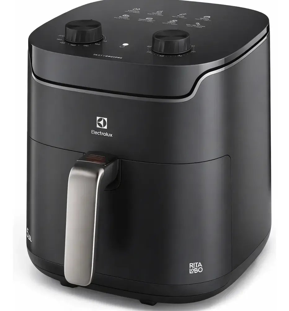 Fritadeira Elétrica Electrolux 5,6l 1400w Eaf40 Efficient 110v Tecnologia Air Cooking 360° Grafite Lançamento