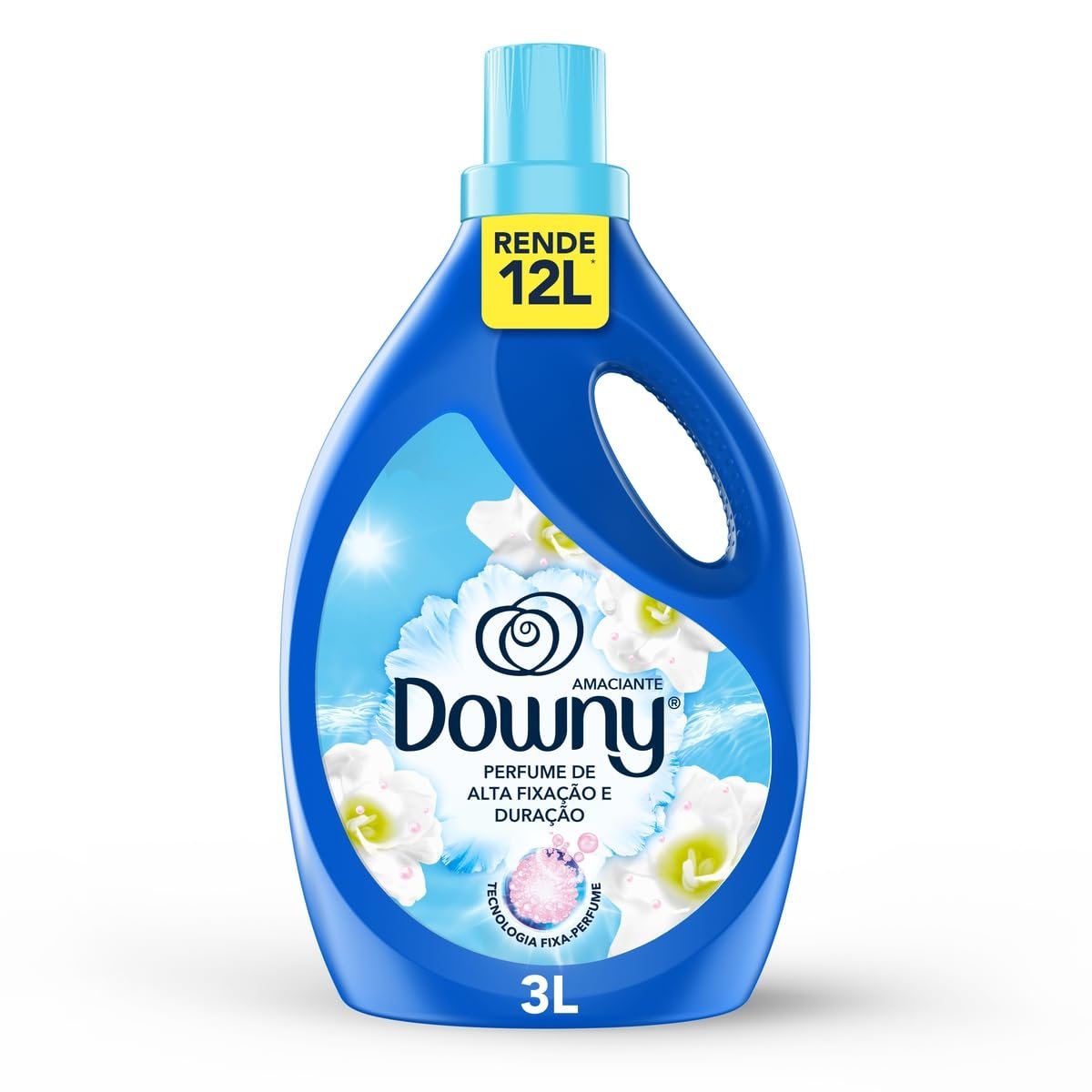 Downy Amaciante de Roupas Concentrado Líquido Brisa Suave 3L – Rende 12L, Perfume Suave com Notas de Jasmim e Algodão