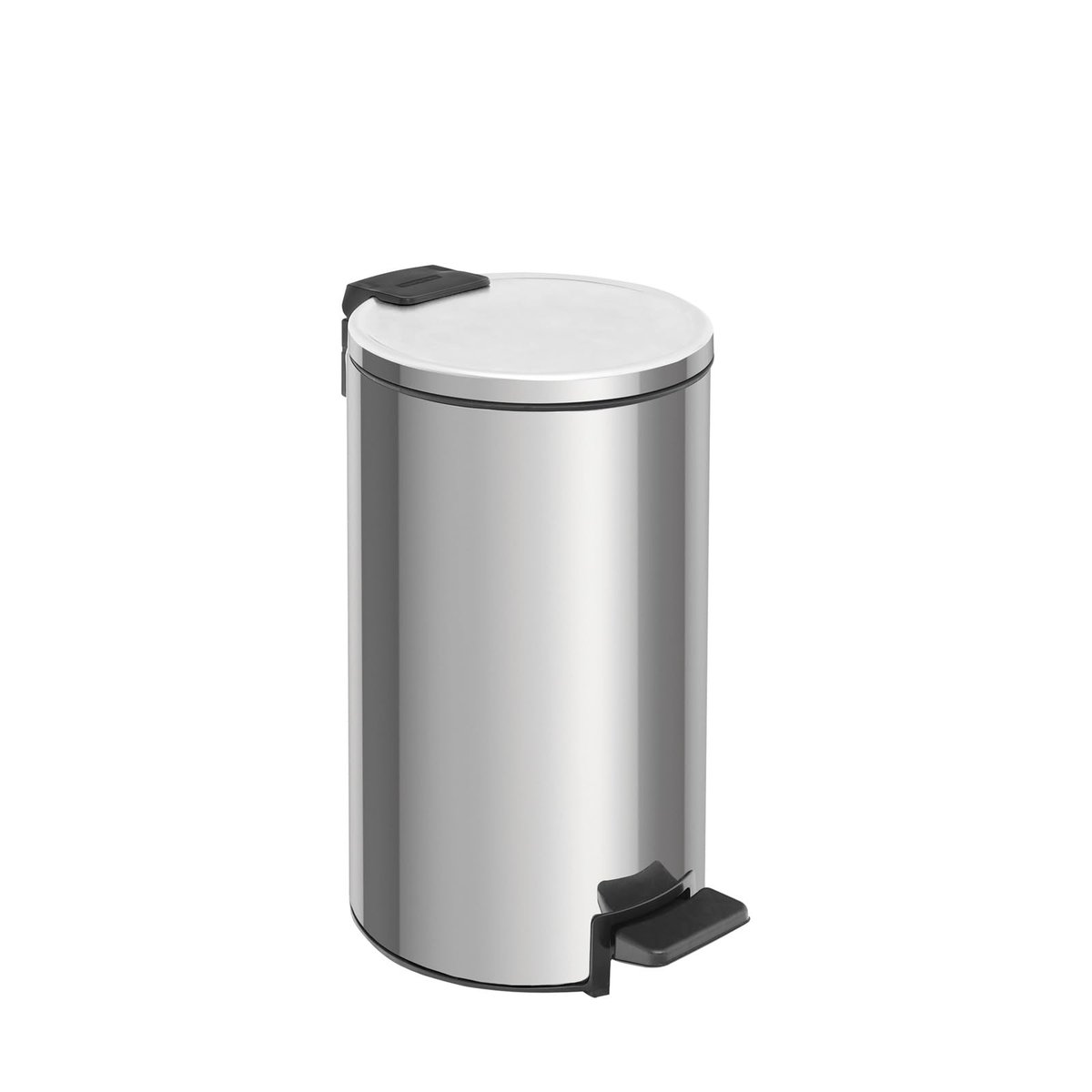 Lixeira com Pedal Tramontina Loop em Aço Inox com Acabamento Polido e Balde Interno 5 L