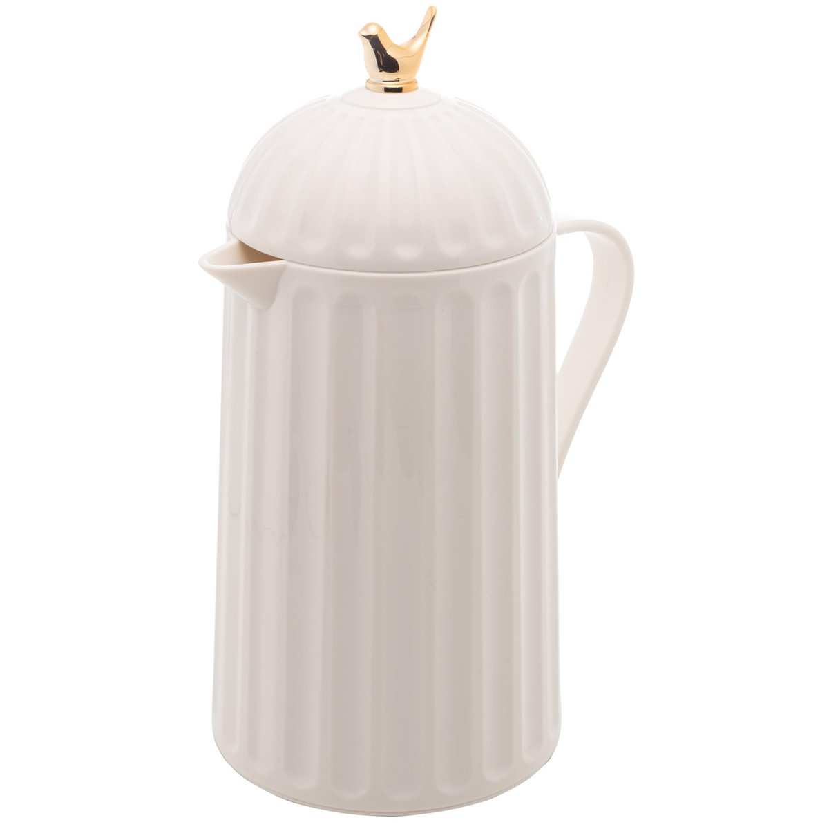 WOLFF Garrafa Térmica de Plástico Bird Branca 600ml - Enxoval - Organização - Decoração - Cozinha - Mesa Posta - Utilidades Domésticas - Perfeita Para Café e Chá