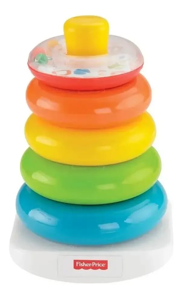 Brinquedo do empilhável do aros para bebês Fisher-Price Argolas Anéis de Encaixar cor colorido com 6 peças