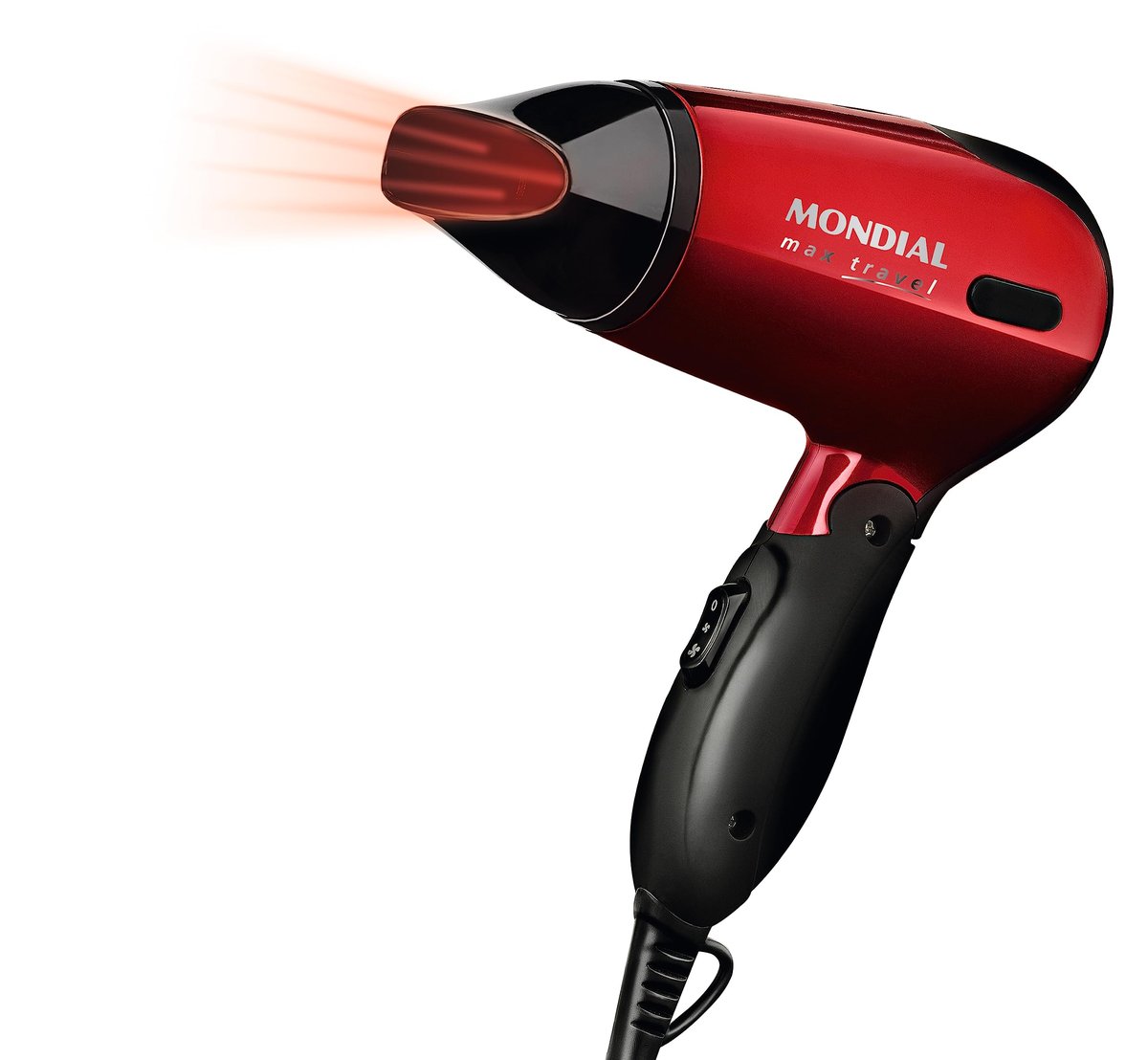 MONDIAL Secador, Max Travel, Bivolt, Preto/Vermelho, 1200W - SC-10