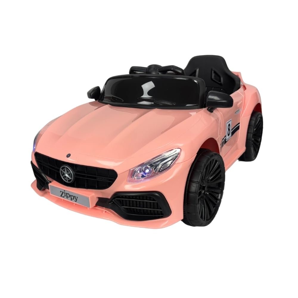 Zippy Toys Carro Elétrico M380 com Controle Remoto 6V, Rosa
