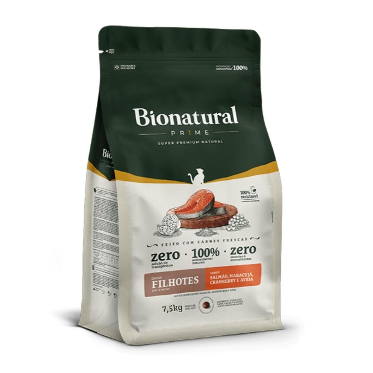Bionatural Prime - Salmão Gatos Filhotes 7,5kg