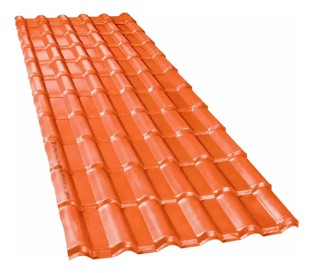 Telha Colonial Pvc Plan Cerâmica 6 Ondas 1.97x0.88 Laranja