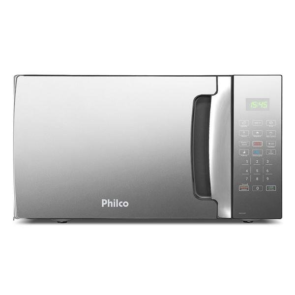 Microondas 28 Litros Philco PMO30EP Preto Com Porta Espelhada 1400w Menu Fit