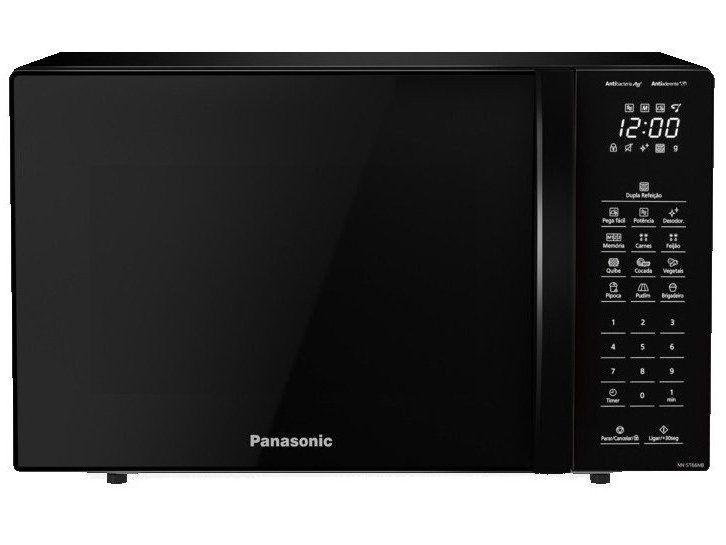 Microondas Panasonic  Dupla Refeição 34L Black Glass - NN-ST66NBRU