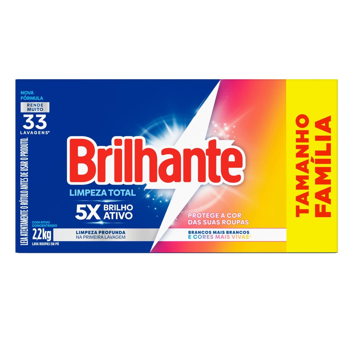 Brilhante Limpeza Total - Sabão Em Pó 2 2Kg
