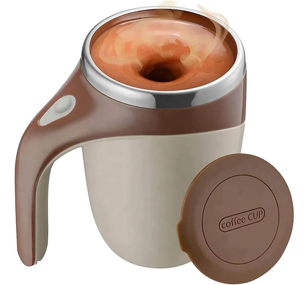 Copo Caneca Mixer Elétrica Mistura 400ml Com Tampa