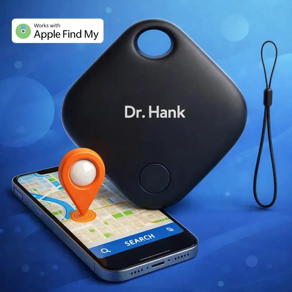 Mini Localizador Rastredor Smart Tag Gps Cor Preto Dr Hank Compatível Com iPhone Apple