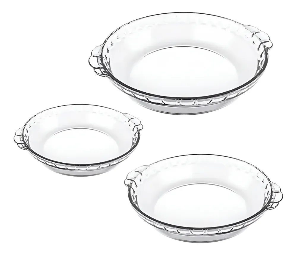 Conjunto De Formas Filetadas 3 Peças Transparente Marinex