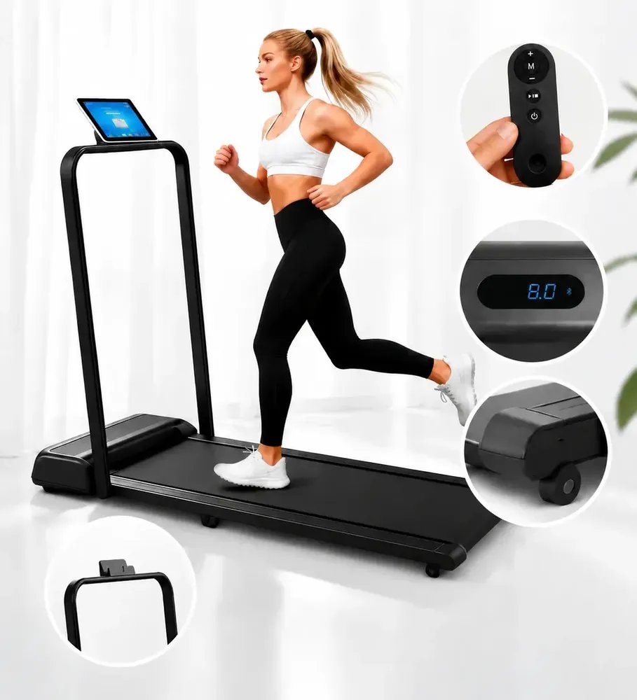 Esteira Elétrica Dobrável para Caminhada 6km/h Compacta com Controle Remoto e Display LED