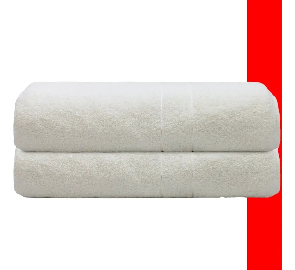 Kit 2 Toalhas De Banho Gigante Galaxy Camesa 75x150 400g/m2 Branco Listras