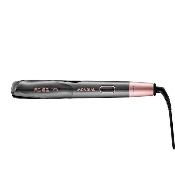 Prancha Alisadora Mondial Bivolt Grey Rose Twist P-29 230