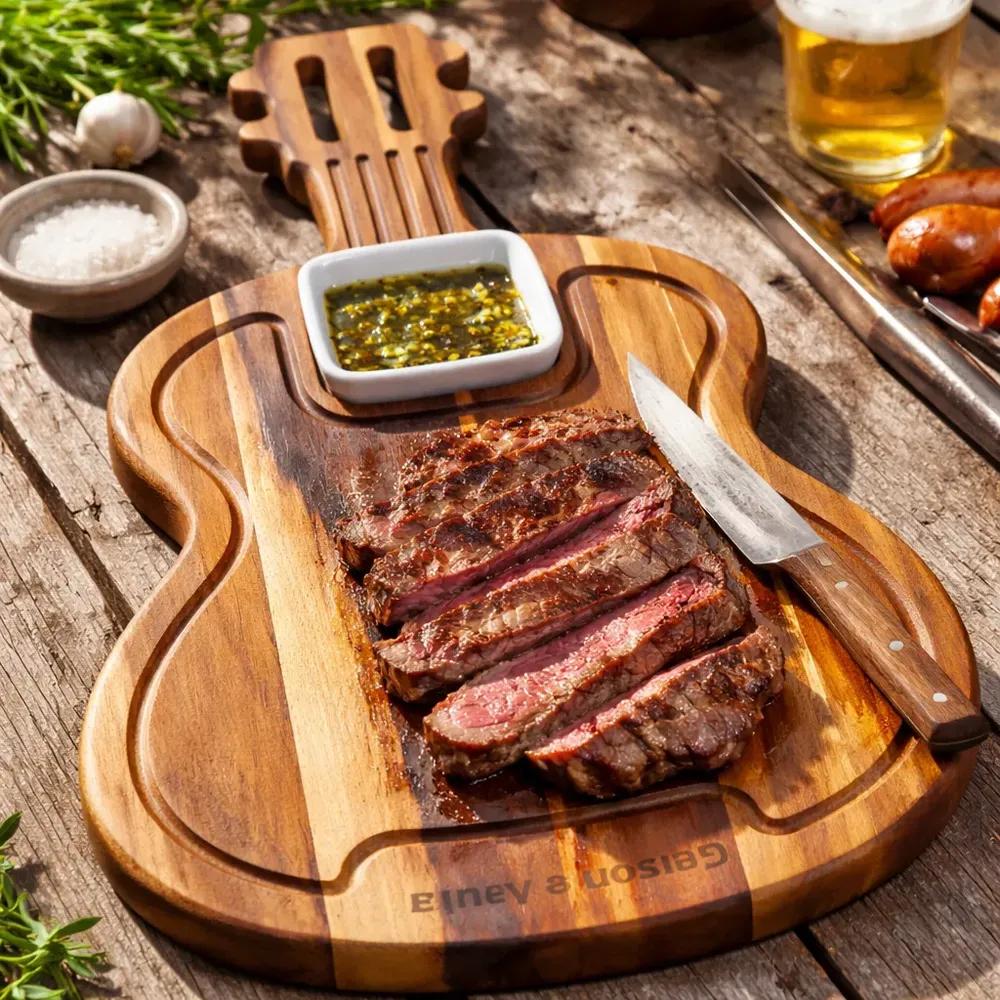 Tabua Carne Churrasco Viola + Louças + Nome - Cód 169 Tab Branco
