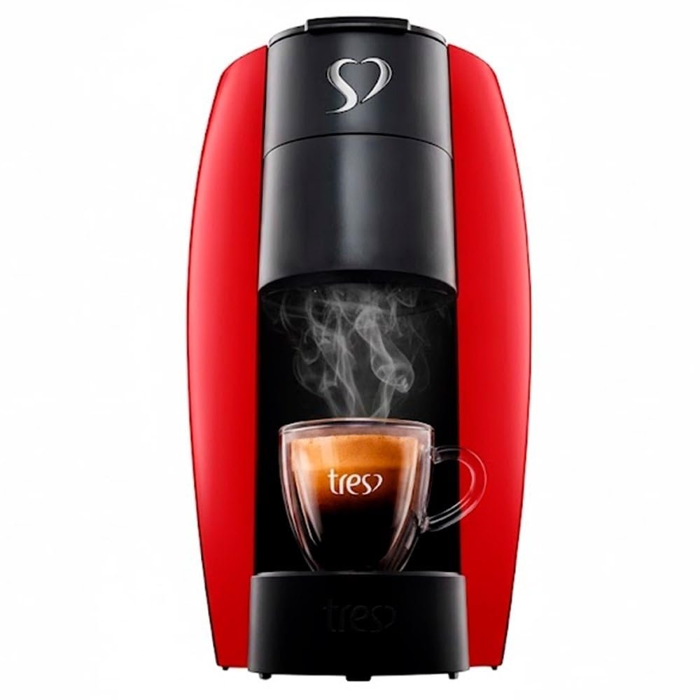 3 Corações TRES Cafeteira Espresso e Multibebida LOV Vermelha - 220V
