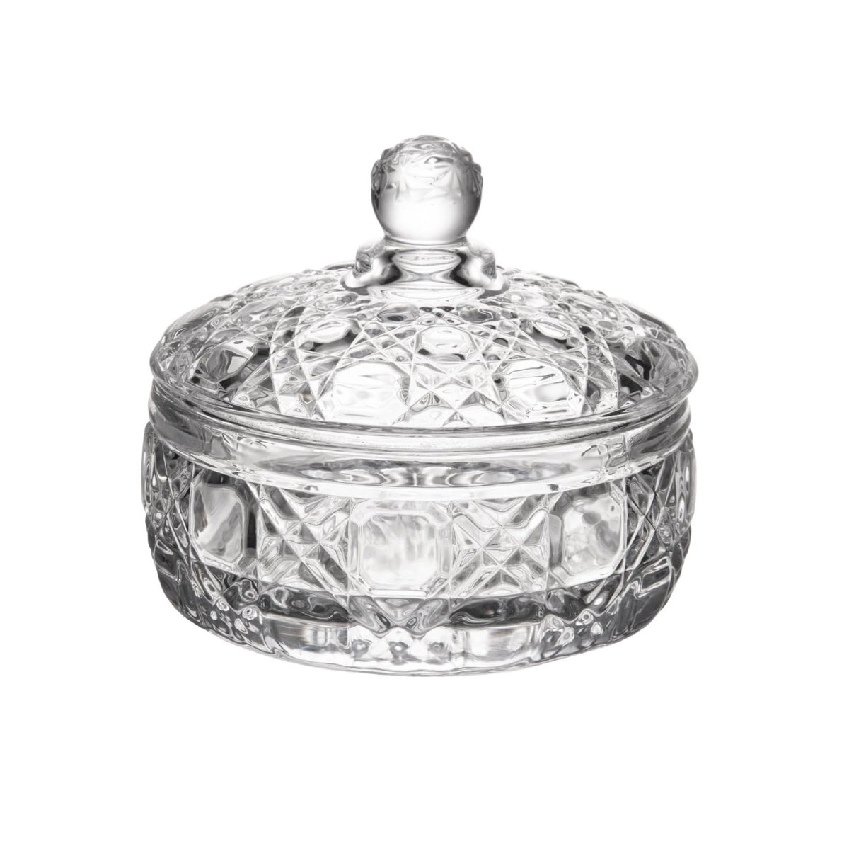 WOLFF - Potiche de Vidro Treliça 15cm x 15cm x 13cm