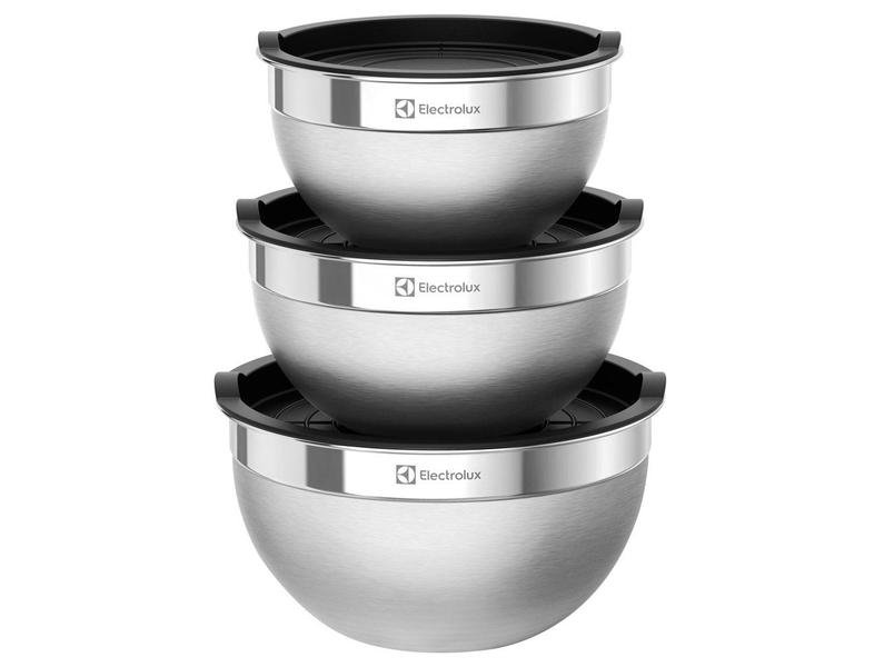 Conjunto de Bowls e Medidores de Inox 3 Peças Electrolux Multiuso 41049099
