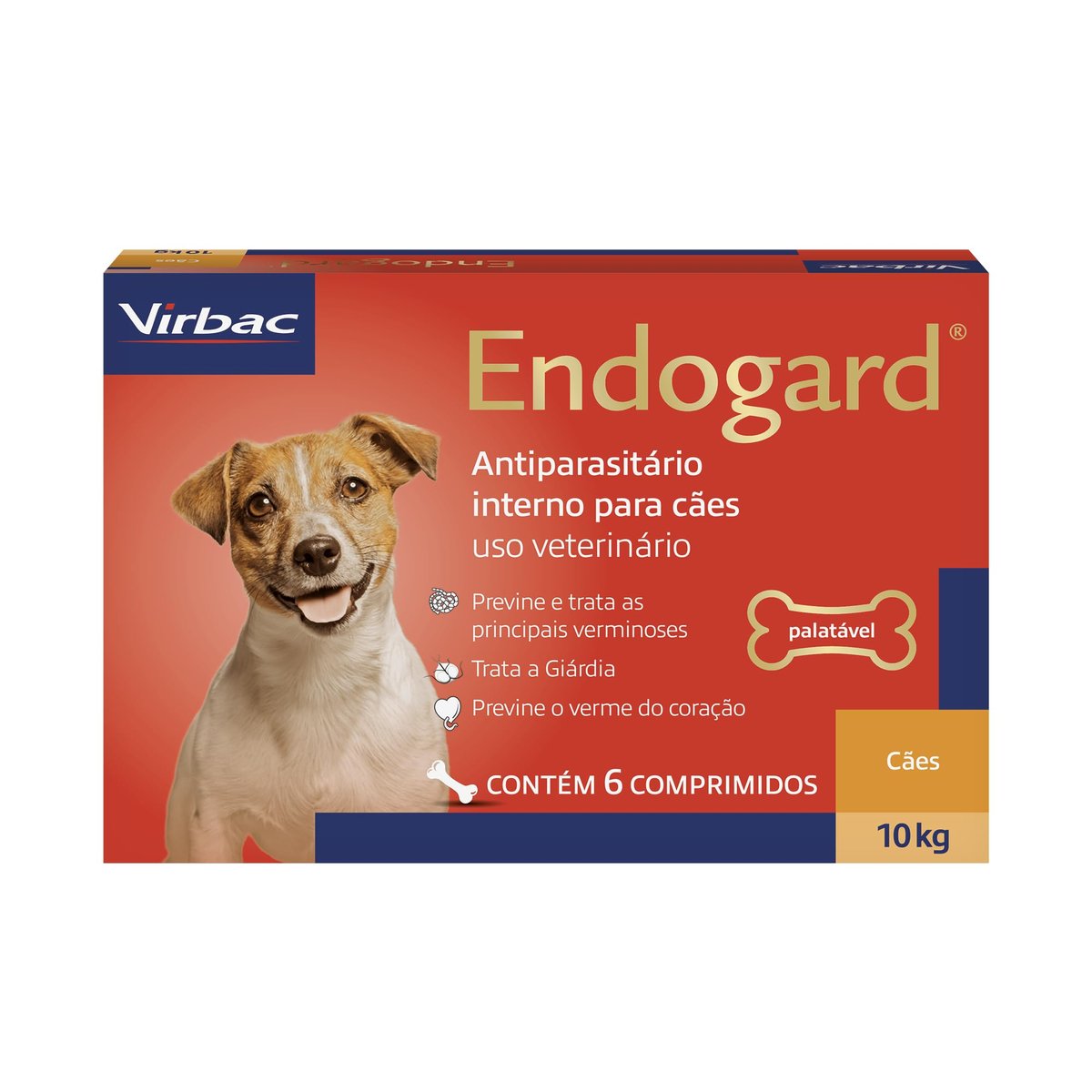 Virbac Endogard Vermífugo para Cães até 10 kg com 6 Comprimidos