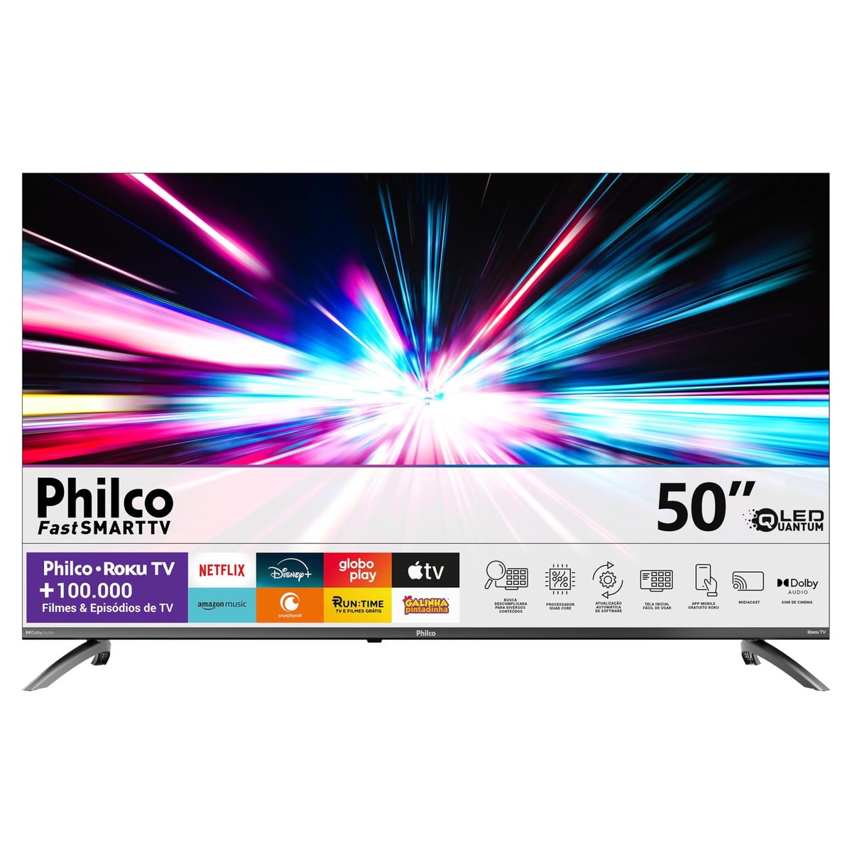 Smart TV 50” Philco P50CRB 4K LED Dolby Audio