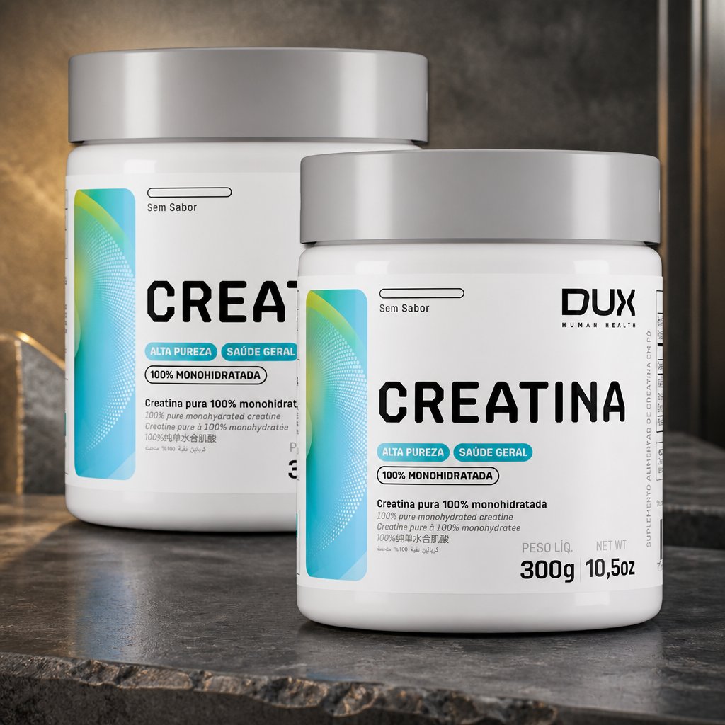 Kit 2x Creatina Monohidratada 100% Pura 300g Dux Nutrition
